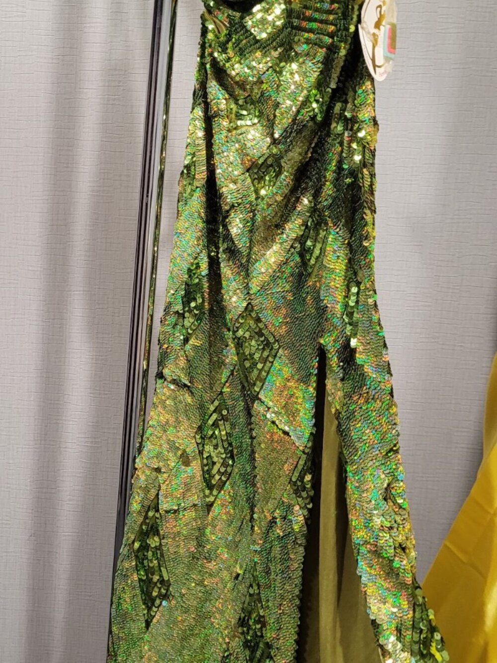 Precious Formals P8657 Size 6 Olive Green Prom Dress - Picture 7 of 9